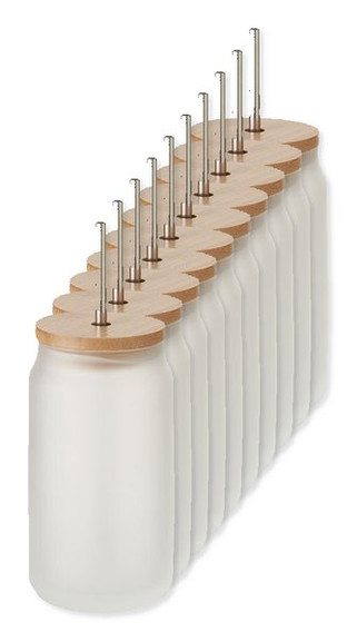 Paketti 10 kpl GiftRetail MO6919 - JARBLIM Lasipurkki 400 ml