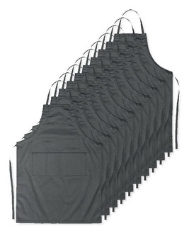 Pack of 10 GiftRetail MO8441 - FITTED KITAB Premium Adjustable Kitchen Apron with Pockets