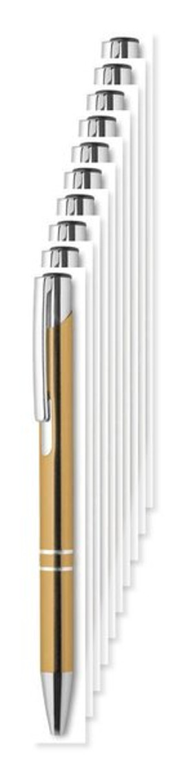 Pack de 10 GiftRetail MO8893 - BERN Stylo bouton poussoir