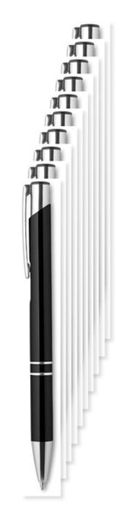 Zestaw 100 szt. GiftRetail MO8893 - BERN Elegancki Długopis Aluminiowy z Niebieskim Atramentem