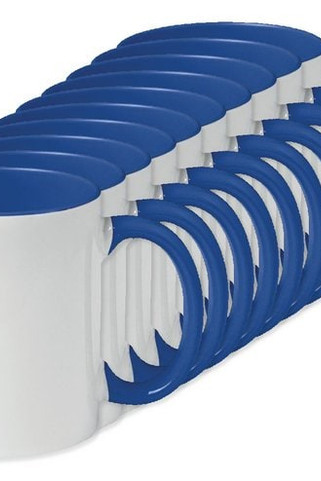 Pack of 10 GiftRetail MO8422 - SUBLIMCOLY Premium Coloured Ceramic Sublimation Mug 300ml