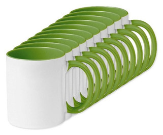 Pak van 10 GiftRetail MO8422 - SUBLIMCOLY Gekleurde sublimatie mok