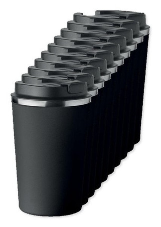 Pack of 10 GiftRetail MO6276 - BRACE Premium Double Wall Stainless Steel Tumbler 350ml