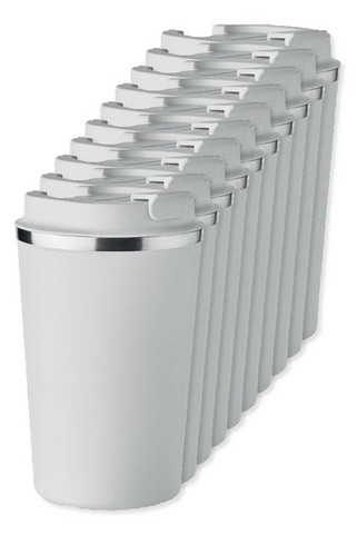 Förpackning med 10 GiftRetail MO6276 - BRACE Termosmugg rostfritt 350ml