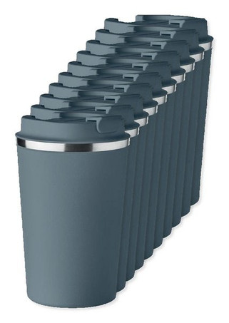 Paketti 10 kpl GiftRetail MO6276 - BRACE Kaksikerroksinen Terästermospullo 350 ml