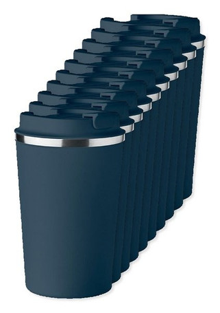 Pack of 10 GiftRetail MO6276 - BRACE Premium Double Wall Stainless Steel Tumbler 350ml