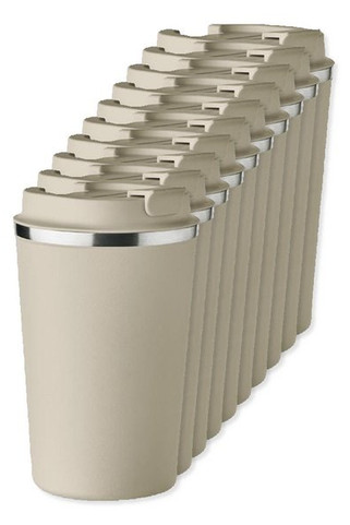 Pack of 10 GiftRetail MO6276 - BRACE Premium Double Wall Stainless Steel Tumbler 350ml