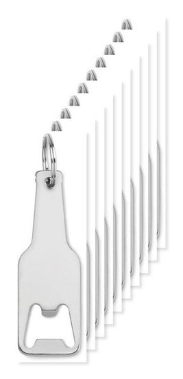 Pack of 100 GiftRetail MO9247 - BOTELIA Premium Aluminium Keyring Bottle Opener
