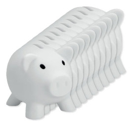 Pack of 10 GiftRetail MO8132 - PVC Piggy Bank with ABS stopper