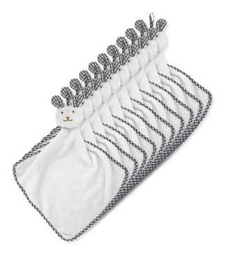 Pak van 10 GiftRetail MO9777 - HUG ME Knuffeldoekje konijn