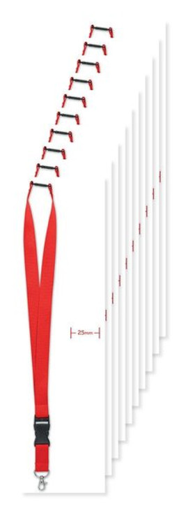 Pack of 10 GiftRetail MO9661 - WIDE LANY Premium 25mm Lanyard with Metal Hook and Safety Breakaway