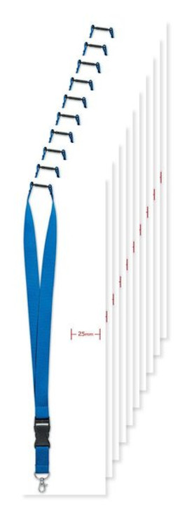 Pack of 10 GiftRetail MO9661 - WIDE LANY Premium 25mm Lanyard with Metal Hook and Safety Breakaway