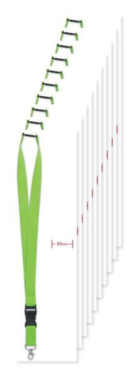 Pack of 10 GiftRetail MO9661 - WIDE LANY Premium 25mm Lanyard with Metal Hook and Safety Breakaway