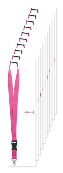 Pack of 10 GiftRetail MO9661 - WIDE LANY Premium 25mm Lanyard with Metal Hook and Safety Breakaway
