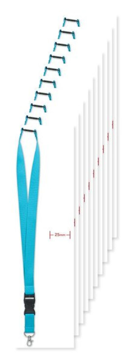 Pack of 100 GiftRetail MO9661 - WIDE LANY Premium 25mm Lanyard with Metal Hook and Safety Breakaway