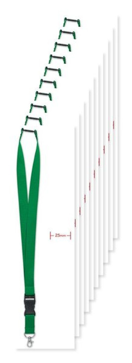 Pack of 100 GiftRetail MO9661 - WIDE LANY Premium 25mm Lanyard with Metal Hook and Safety Breakaway