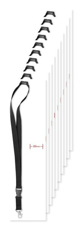 Pack mit 10 GiftRetail MO8595 - LANY Lanyard mit Karabiner 20mm