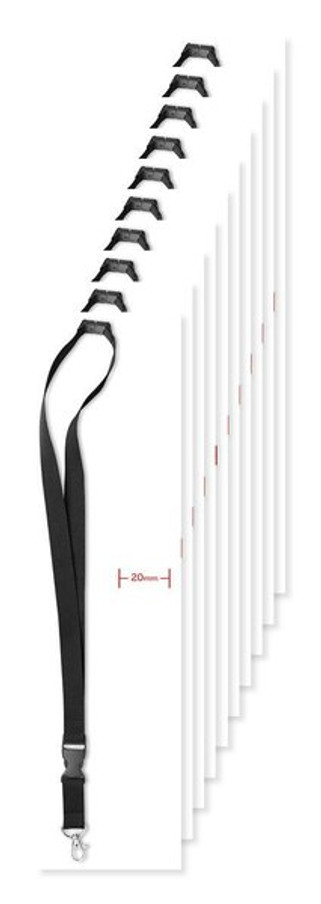 Pack of 10 GiftRetail MO8595 - LANY Premium 20mm Lanyard with Metal Hook and Safety Features