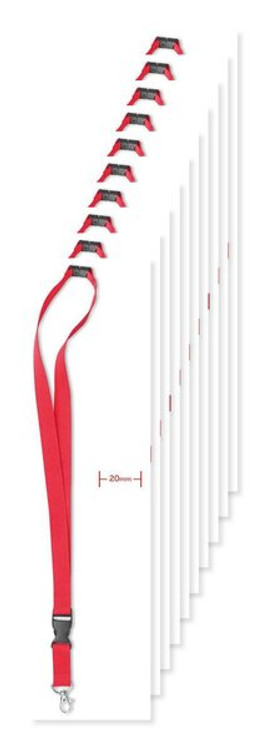 Pack of 10 GiftRetail MO8595 - LANY Premium 20mm Lanyard with Metal Hook and Safety Features