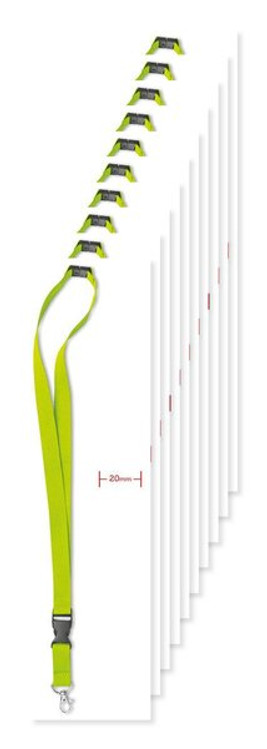 Pack mit 10 GiftRetail MO8595 - LANY Lanyard mit Karabiner 20mm