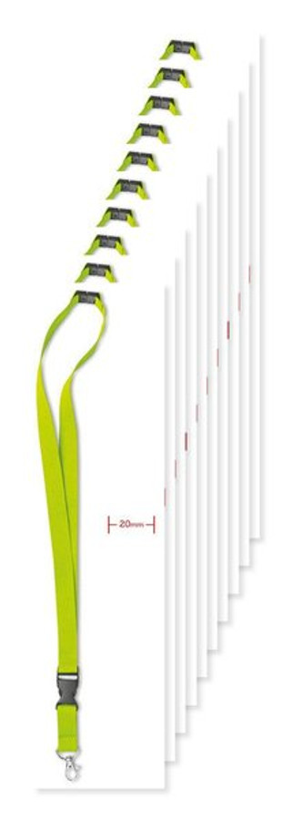 Pack of 10 GiftRetail MO8595 - LANY Premium 20mm Lanyard with Metal Hook and Safety Features