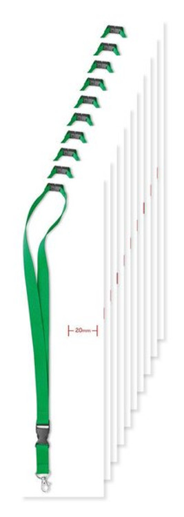 Pack of 10 GiftRetail MO8595 - LANY Premium 20mm Lanyard with Metal Hook and Safety Features