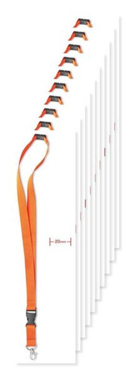 Pack of 100 GiftRetail MO8595 - LANY Premium 20mm Lanyard with Metal Hook and Safety Features