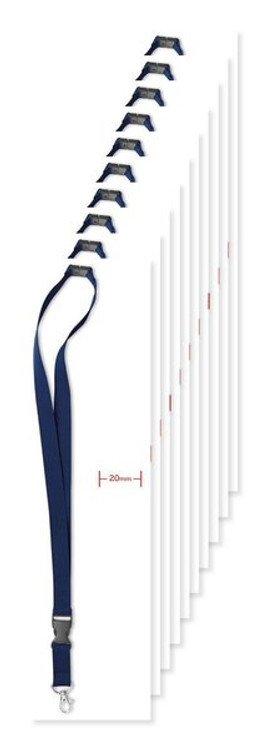 Pack of 100 GiftRetail MO8595 - LANY Premium 20mm Lanyard with Metal Hook and Safety Features