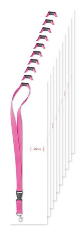 Pack of 100 GiftRetail MO8595 - LANY Premium 20mm Lanyard with Metal Hook and Safety Features