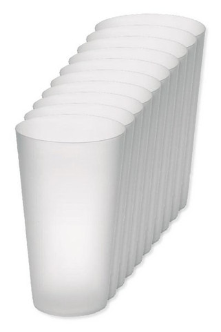 Pack of 10 GiftRetail MO9907 - FESTA LARGE - Eco-friendly and Reusable 500ml - Festival/Party Cup
