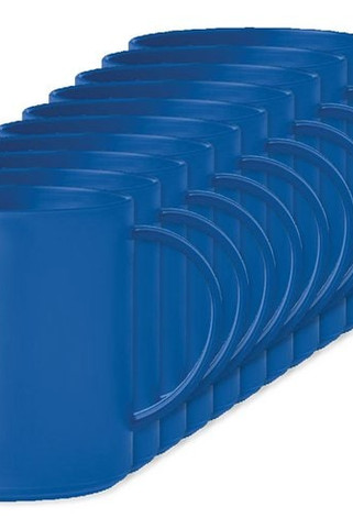 Pack of 10 GiftRetail MO6256 - MONDAY Eco-Friendly 300ml Reusable Plastic Mug