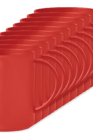 Förpackning med 100 GiftRetail MO6256 - MONDAY Mugg i PP 300ml