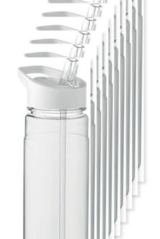 Förpackning med 10 GiftRetail MO6467 - ALABAMA RPET flaska med fliplock 650ml