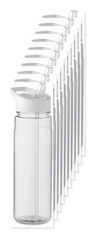 Förpackning med 100 GiftRetail MO6467 - ALABAMA RPET flaska med fliplock 650ml