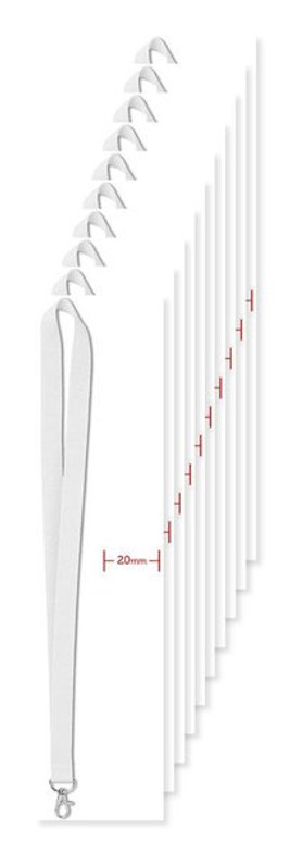 Pack of 10 GiftRetail MO9058 - SIMPLE LANY - Premium 20mm Lanyard with Metal Hook - Sublimation Print