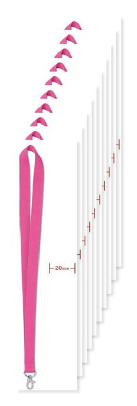 Pack of 10 GiftRetail MO9058 - SIMPLE LANY - Premium 20mm Lanyard with Metal Hook - Sublimation Print