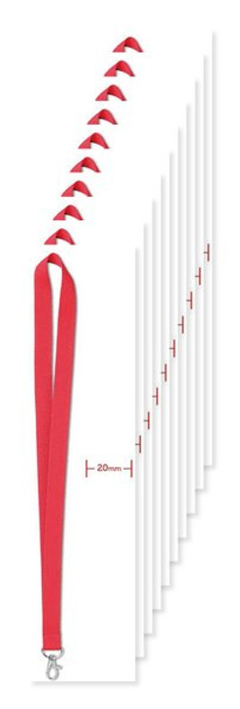 Pack of 100 GiftRetail MO9058 - SIMPLE LANY - Premium 20mm Lanyard with Metal Hook - Sublimation Print