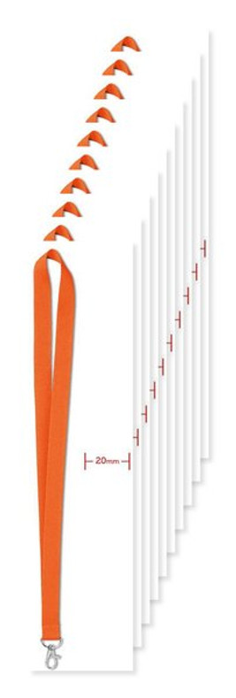 Balení 100 ks GiftRetail MO9058 - SIMPLE LANY Praktický Lanyard s Kovovým Háčkem 20 mm