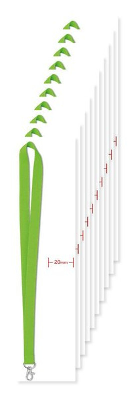 Pack of 100 GiftRetail MO9058 - SIMPLE LANY - Premium 20mm Lanyard with Metal Hook - Sublimation Print