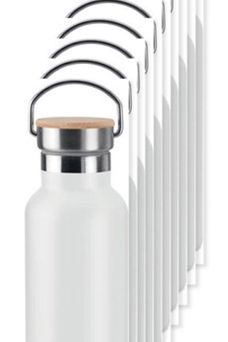 Pack of 100 GiftRetail MO9431 - HELSINKI 500ml Bamboo Lid Insulated Flask