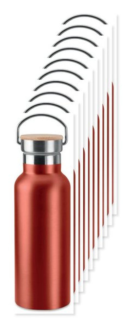 Pack of 100 GiftRetail MO9431 - HELSINKI 500ml Bamboo Lid Insulated Flask