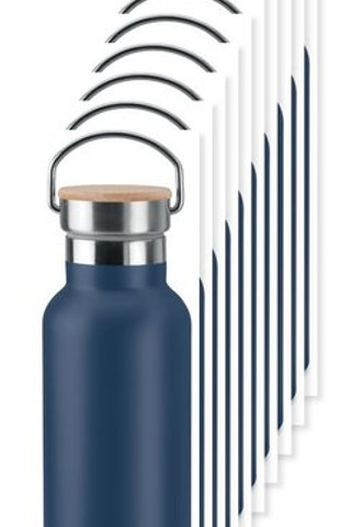 Pack of 100 GiftRetail MO9431 - HELSINKI 500ml Bamboo Lid Insulated Flask