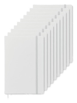 Pack of 10 GiftRetail MO1804 - ARCONOT Premium A5 Notebook with Elastic Closure