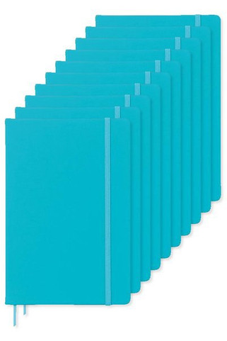 Pack of 10 GiftRetail MO1804 - ARCONOT Premium A5 Notebook with Elastic Closure