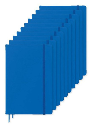 Pack of 10 GiftRetail MO1804 - ARCONOT Premium A5 Notebook with Elastic Closure