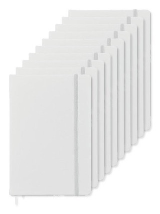 Pakke med 10 GiftRetail AR1804 - ARCONOT A5 Klassisk Notesbog med Elastik