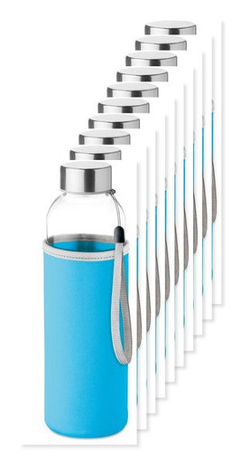 Pack de 100 GiftRetail MO9358 - UTAH GLASS Bouteille en verre 500ml