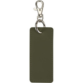 Porte-clés rectangulaire à breloques en matériaux recyclés certifié GRS Resi Plus - EgotierPro 130141