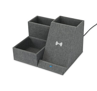 GiftRetail 102460 - Eden Recycled rPET Wireless Charging Desk Organizer