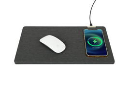 GiftRetail 102461 - Tapis de souris de chargement sans fil en polyester recyclé Eden